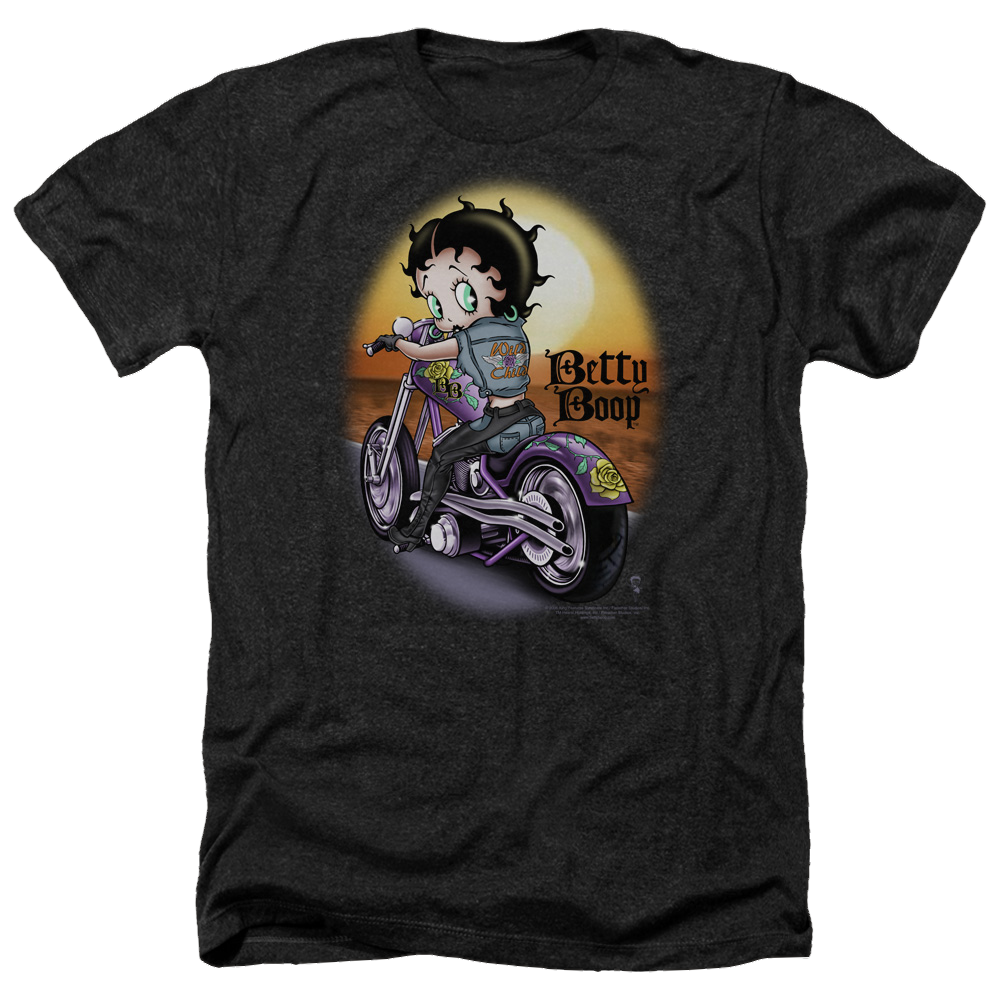 Betty Boop Wild Biker - Men's Heather T-Shirt Men's Heather T-Shirt Betty Boop   
