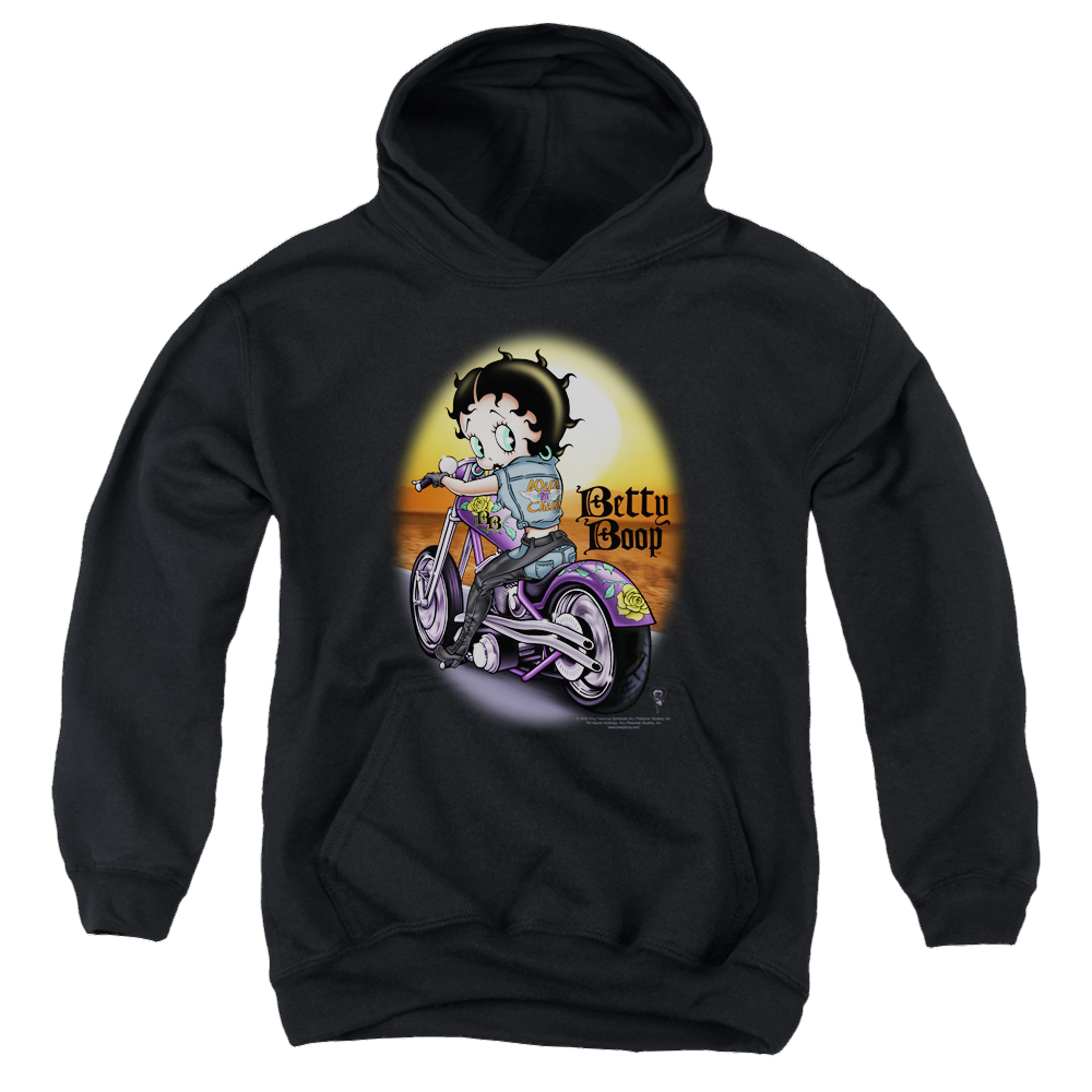 Betty Boop Wild Biker - Youth Hoodie Youth Hoodie (Ages 8-12) Betty Boop   
