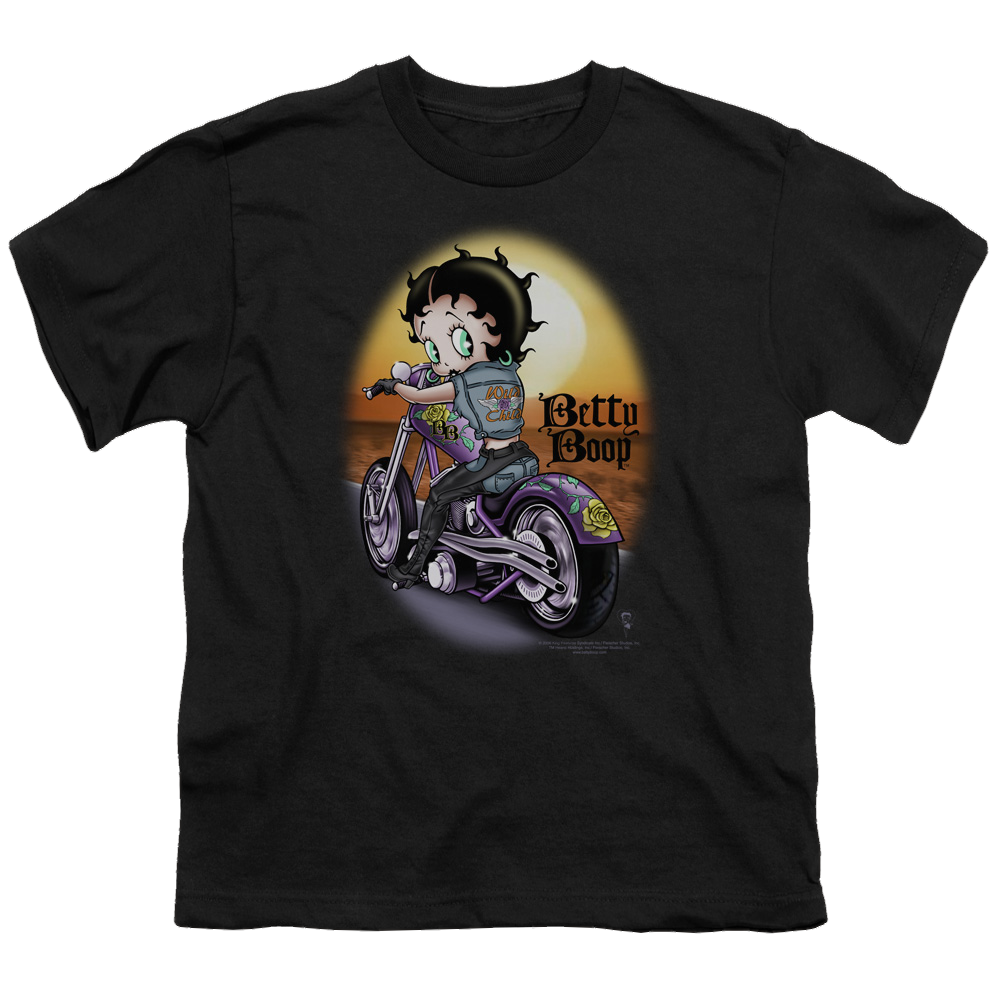 Betty Boop Wild Biker - Youth T-Shirt Youth T-Shirt (Ages 8-12) Betty Boop   