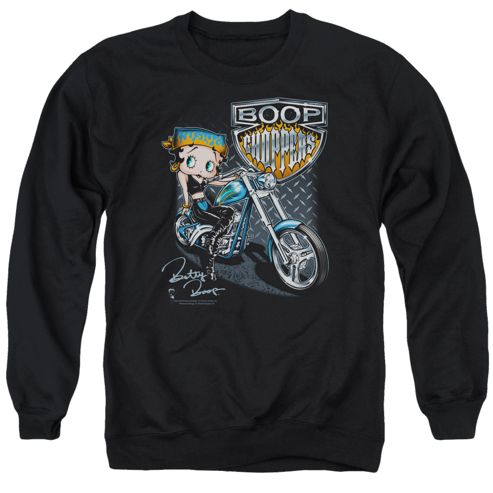 Betty Boop Choppers - Men's Crewneck Sweatshirt Men's Crewneck Sweatshirt Betty Boop   