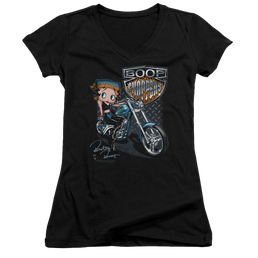 Betty Boop Choppers - Juniors V-Neck T-Shirt Juniors V-Neck T-Shirt Betty Boop   