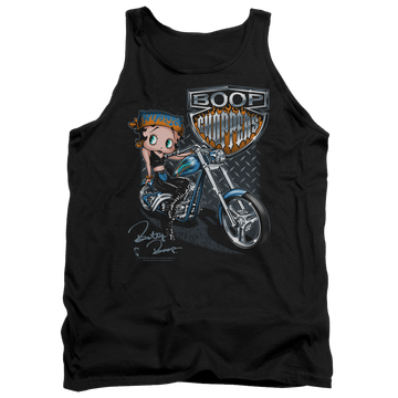 Black men's tank with Betty Boop Choppers graphic