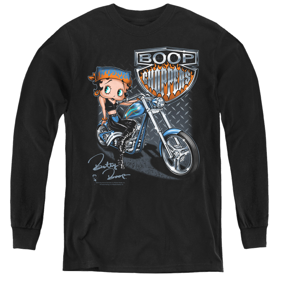 Betty Boop Choppers - Youth Long Sleeve T-Shirt Youth Long Sleeve T-Shirt Betty Boop   