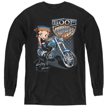Betty Boop Choppers - Youth Long Sleeve T-Shirt Youth Long Sleeve T-Shirt Betty Boop   