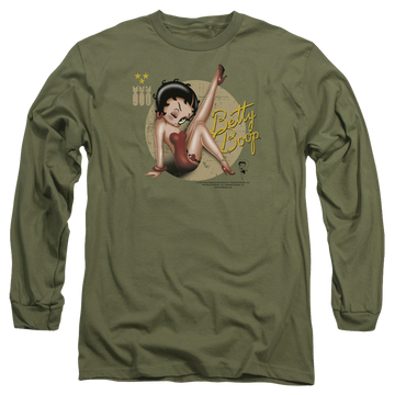 Betty Boop Nose Art - Men's Long Sleeve T-Shirt Men's Long Sleeve T-Shirt Betty Boop   