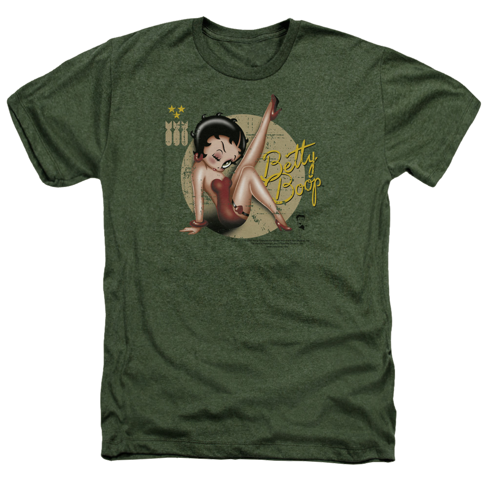 Betty Boop Nose Art - Men's Heather T-Shirt Men's Heather T-Shirt Betty Boop   