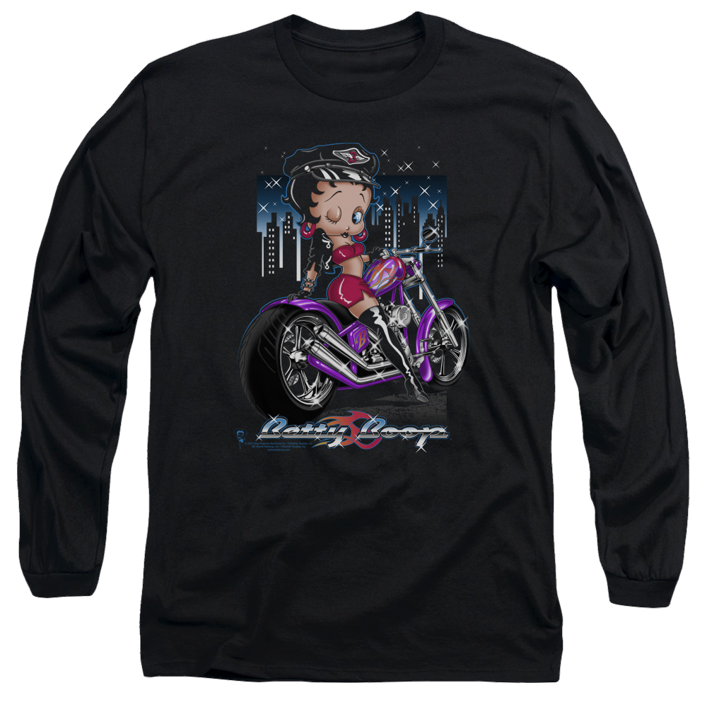 Betty Boop City Chopper - Men's Long Sleeve T-Shirt Men's Long Sleeve T-Shirt Betty Boop   