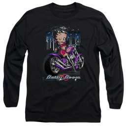 Betty Boop City Chopper - Men's Long Sleeve T-Shirt Men's Long Sleeve T-Shirt Betty Boop   