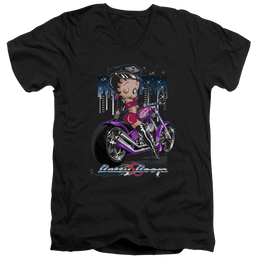 Betty Boop City Chopper - Men's V-Neck T-Shirt Men's V-Neck T-Shirt Betty Boop   