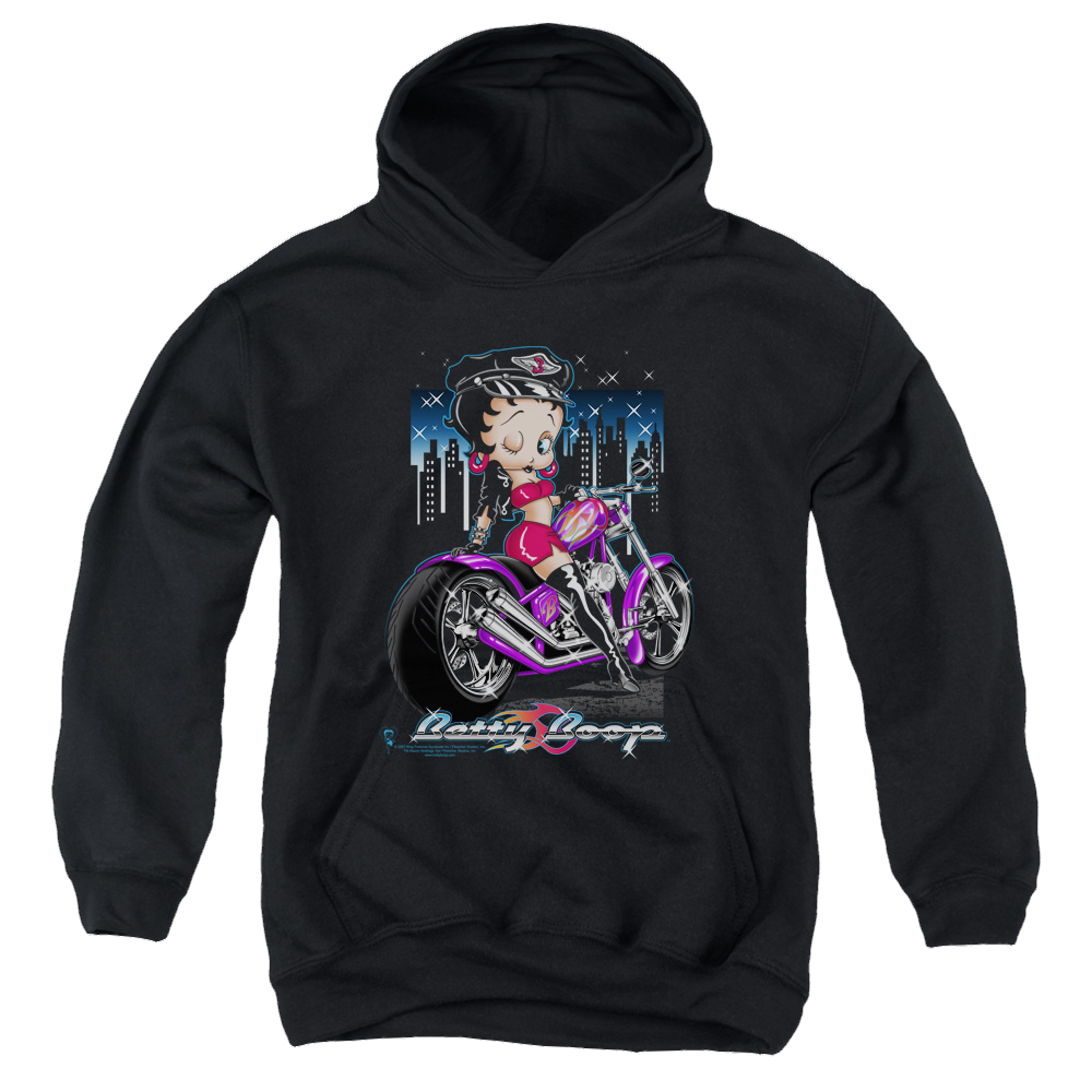 Betty Boop City Chopper - Youth Hoodie Youth Hoodie (Ages 8-12) Betty Boop   