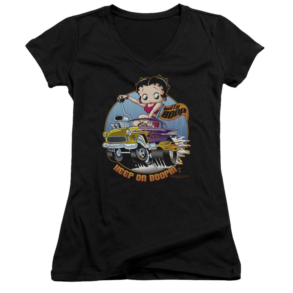 Betty Boop Keep On Boopin - Juniors V-Neck T-Shirt Juniors V-Neck T-Shirt Betty Boop   