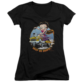 Betty Boop Keep On Boopin - Juniors V-Neck T-Shirt Juniors V-Neck T-Shirt Betty Boop   