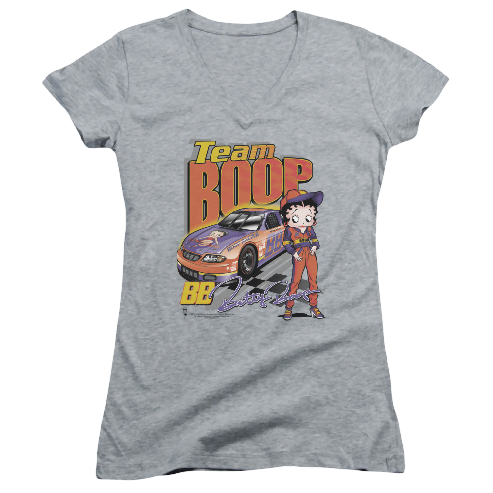 Betty Boop Team Boop - Juniors V-Neck T-Shirt Juniors V-Neck T-Shirt Betty Boop   