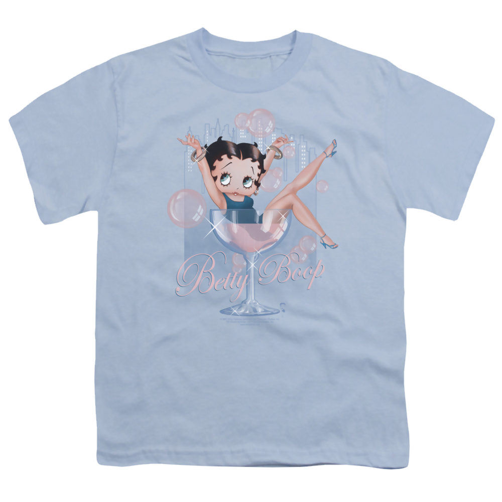 Betty Boop Pink Champagne - Youth T-Shirt Youth T-Shirt (Ages 8-12) Betty Boop   