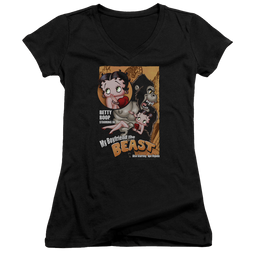 Betty Boop Boyfriend The Beast - Juniors V-Neck T-Shirt Juniors V-Neck T-Shirt Betty Boop   