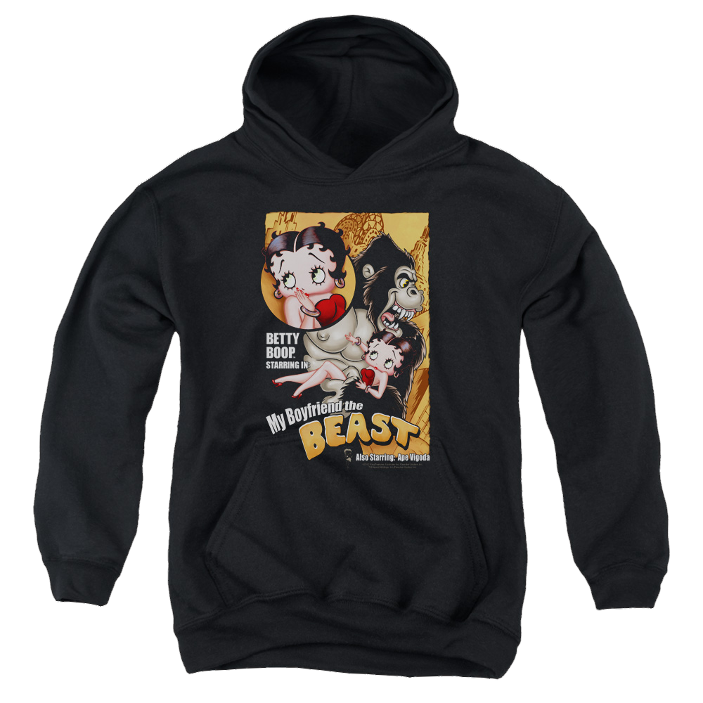 Betty Boop Boyfriend The Beast - Youth Hoodie Youth Hoodie (Ages 8-12) Betty Boop   