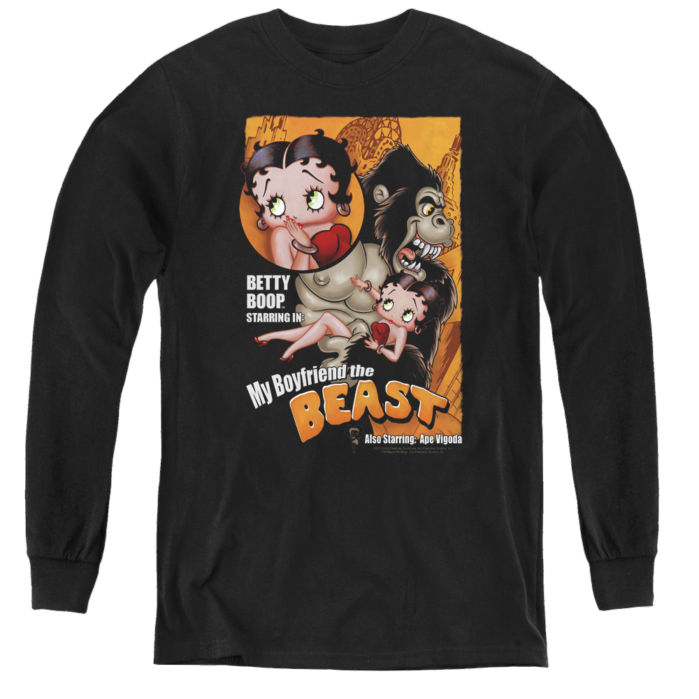 Betty Boop Boyfriend The Beast - Youth Long Sleeve T-Shirt Youth Long Sleeve T-Shirt Betty Boop   