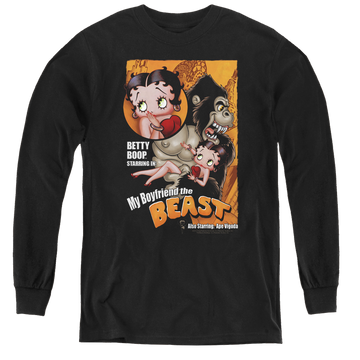 Betty Boop Boyfriend The Beast - Youth Long Sleeve T-Shirt Youth Long Sleeve T-Shirt Betty Boop   