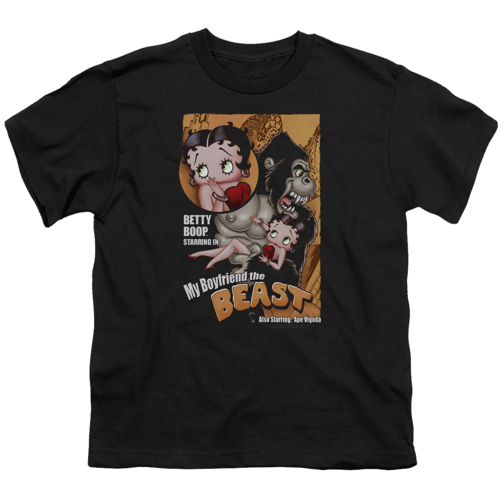Betty Boop Boyfriend The Beast - Youth T-Shirt Youth T-Shirt (Ages 8-12) Betty Boop   