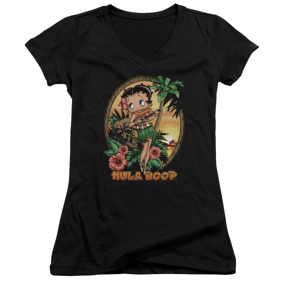 Betty Boop Hula Boop Ii - Juniors V-Neck T-Shirt Juniors V-Neck T-Shirt Betty Boop   