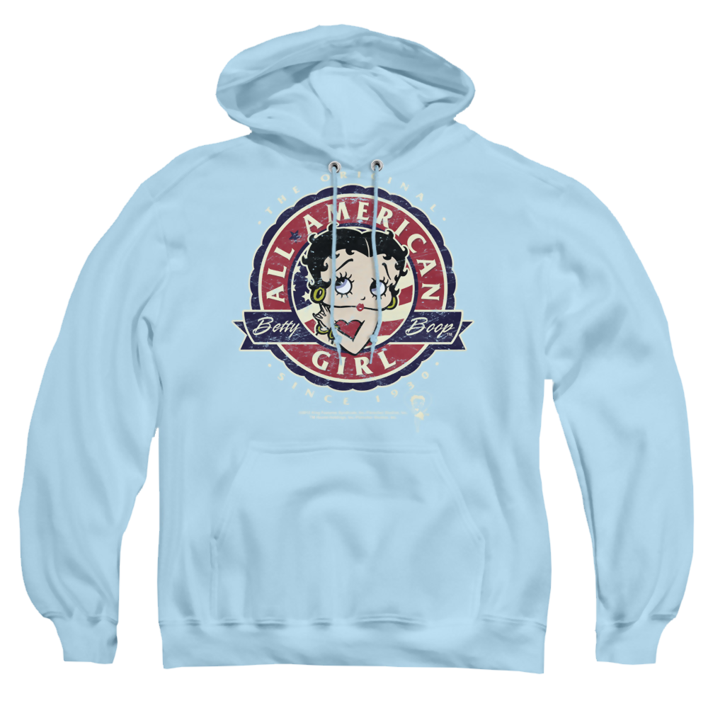 Betty Boop All American Girl - Pullover Hoodie Pullover Hoodie Betty Boop   