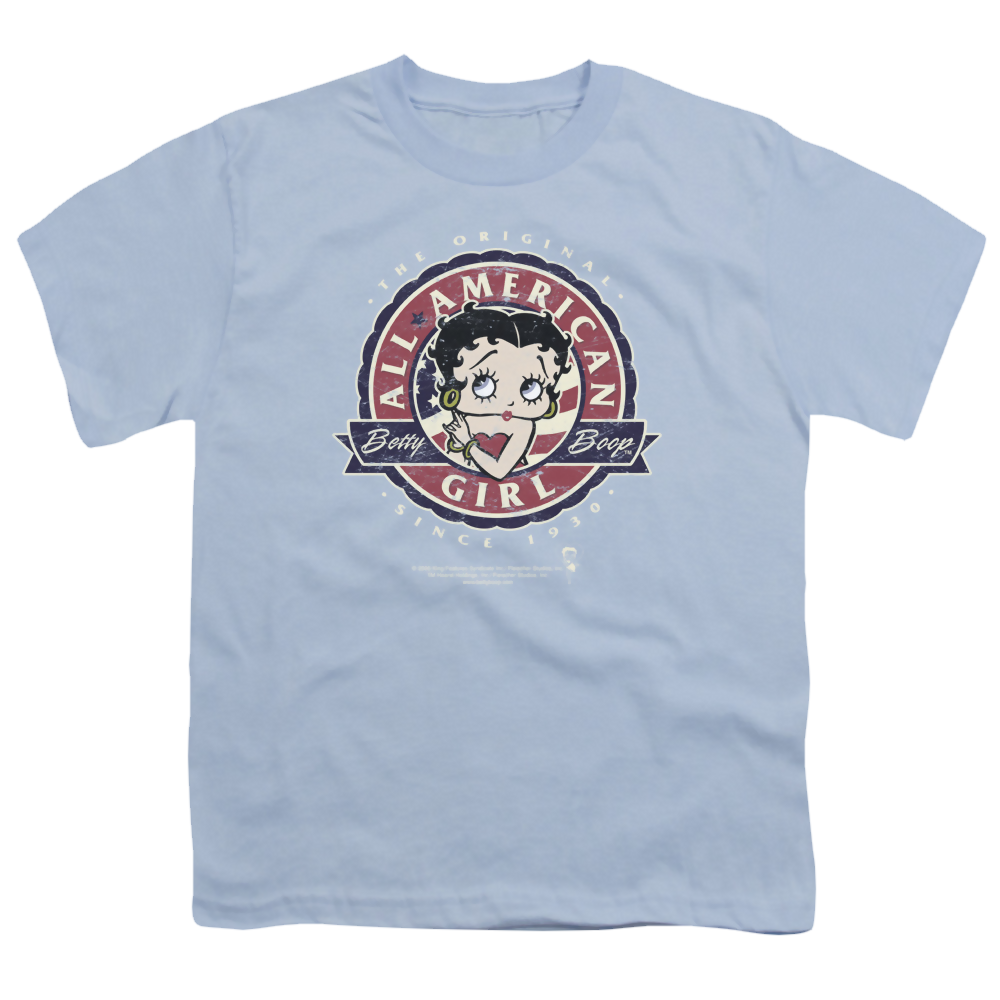 Betty Boop All American Girl - Youth T-Shirt Youth T-Shirt (Ages 8-12) Betty Boop   