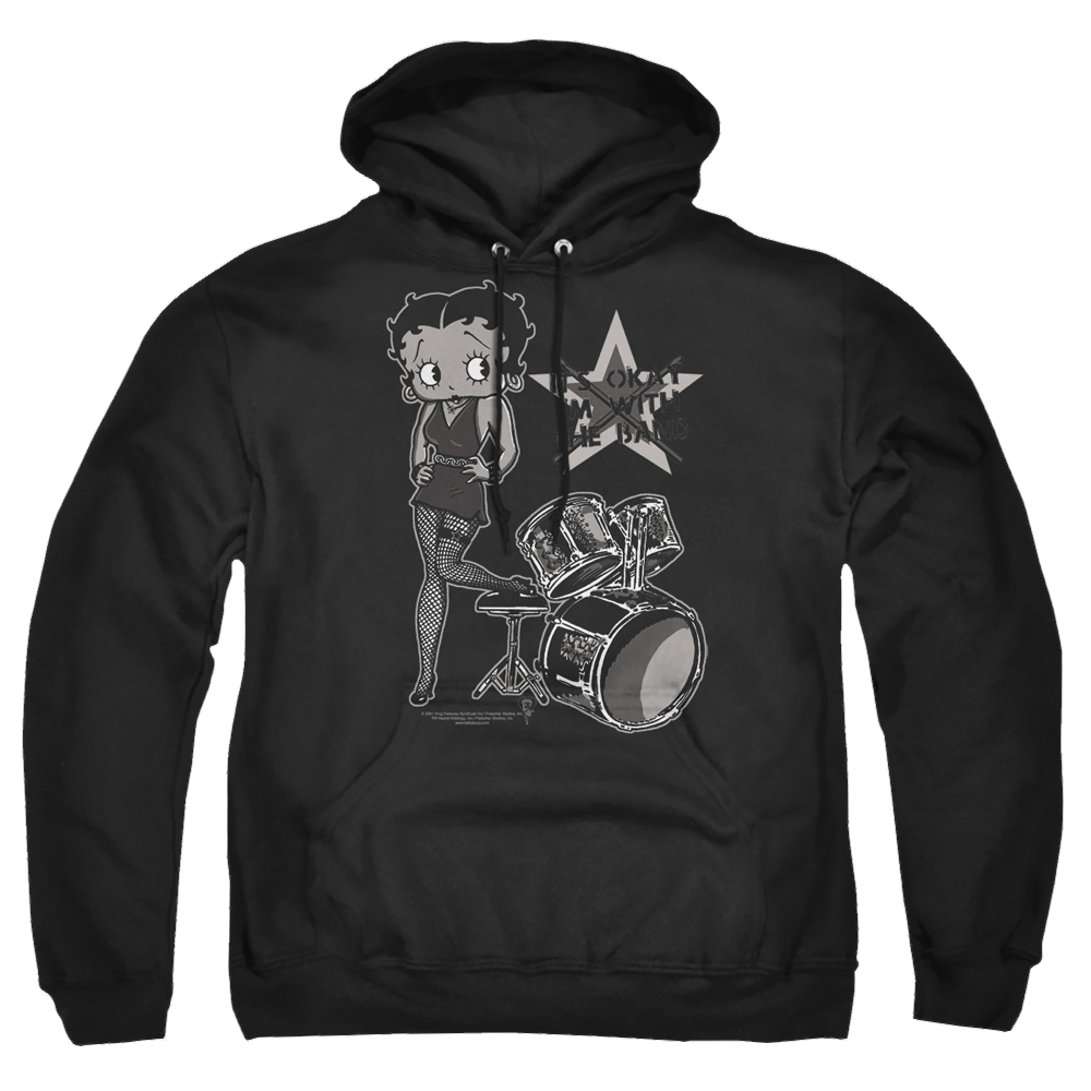 Betty Boop With The Band - Pullover Hoodie Pullover Hoodie Betty Boop   