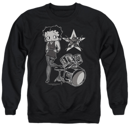 Betty Boop With The Band - Men's Crewneck Sweatshirt Men's Crewneck Sweatshirt Betty Boop   