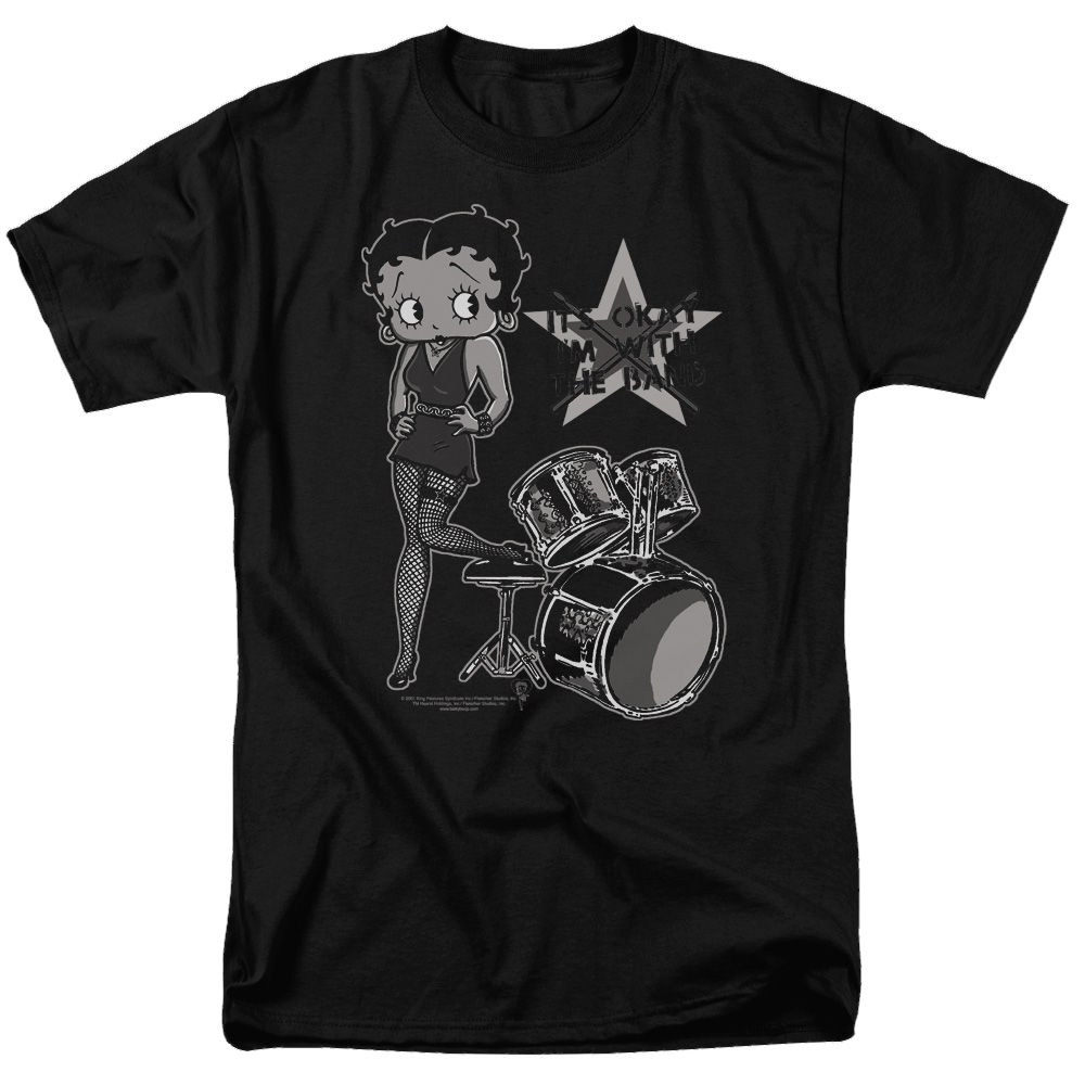 Betty Boop With The Band - Men's Regular Fit T-Shirt Men's Regular Fit T-Shirt Betty Boop   