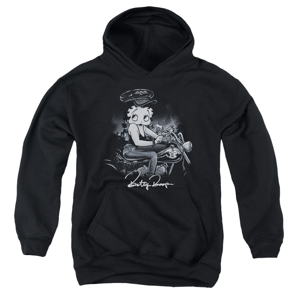 Betty Boop Storm Rider - Youth Hoodie Youth Hoodie (Ages 8-12) Betty Boop   