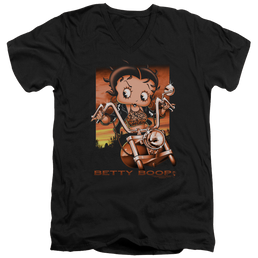 Betty Boop Sunset Rider - Men's V-Neck T-Shirt Men's V-Neck T-Shirt Betty Boop   