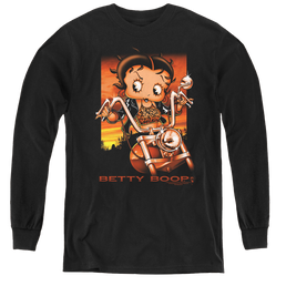 Betty Boop Sunset Rider - Youth Long Sleeve T-Shirt Youth Long Sleeve T-Shirt Betty Boop   