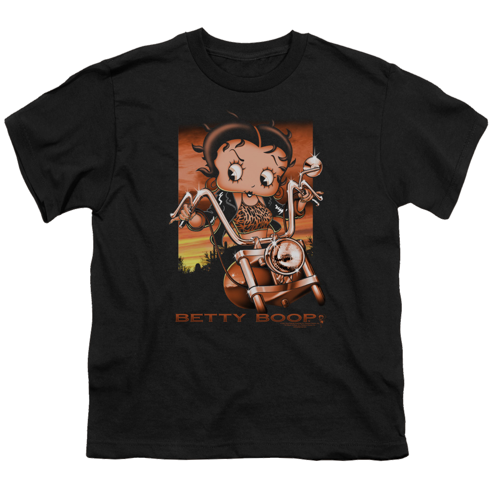 Betty Boop Sunset Rider - Youth T-Shirt Youth T-Shirt (Ages 8-12) Betty Boop   