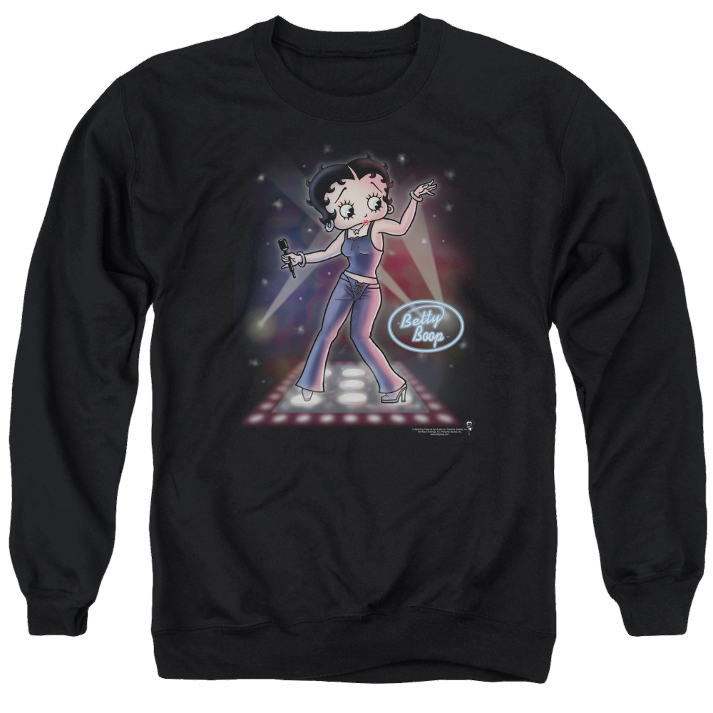 Betty Boop Pop Star - Men's Crewneck Sweatshirt Men's Crewneck Sweatshirt Betty Boop   
