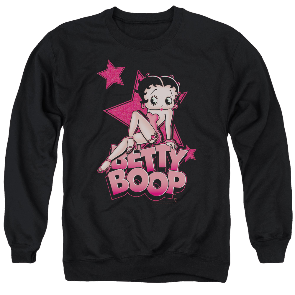 Betty Boop Sexy Star - Men's Crewneck Sweatshirt Men's Crewneck Sweatshirt Betty Boop   