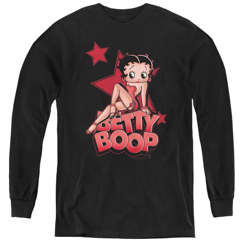 Betty Boop Sexy Star - Youth Long Sleeve T-Shirt Youth Long Sleeve T-Shirt Betty Boop   