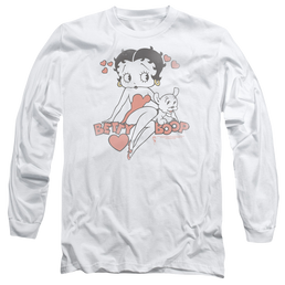 Betty Boop Classic With Pup - Men's Long Sleeve T-Shirt Men's Long Sleeve T-Shirt Betty Boop   