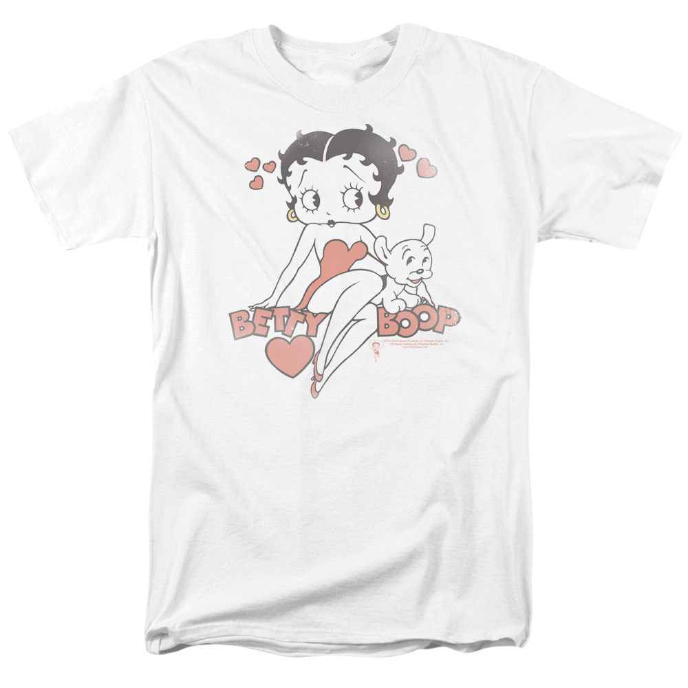 Betty Boop Classic With Pup - Men's Regular Fit T-Shirt Men's Regular Fit T-Shirt Betty Boop   