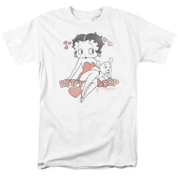 Betty Boop Classic With Pup - Men's Regular Fit T-Shirt Men's Regular Fit T-Shirt Betty Boop   
