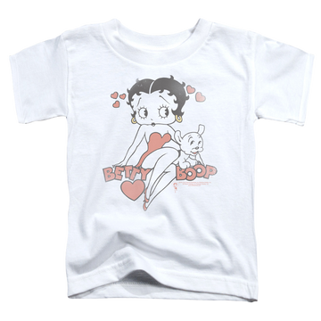 Betty Boop Classic With Pup - Kid's T-Shirt Kid's T-Shirt (Ages 4-7) Betty Boop   