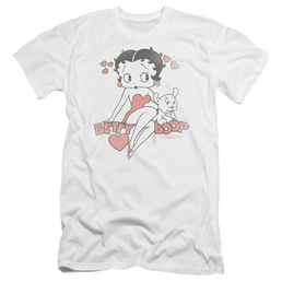 Betty Boop Classic With Pup - Men's Premium Slim Fit T-Shirt Men's Premium Slim Fit T-Shirt Betty Boop   