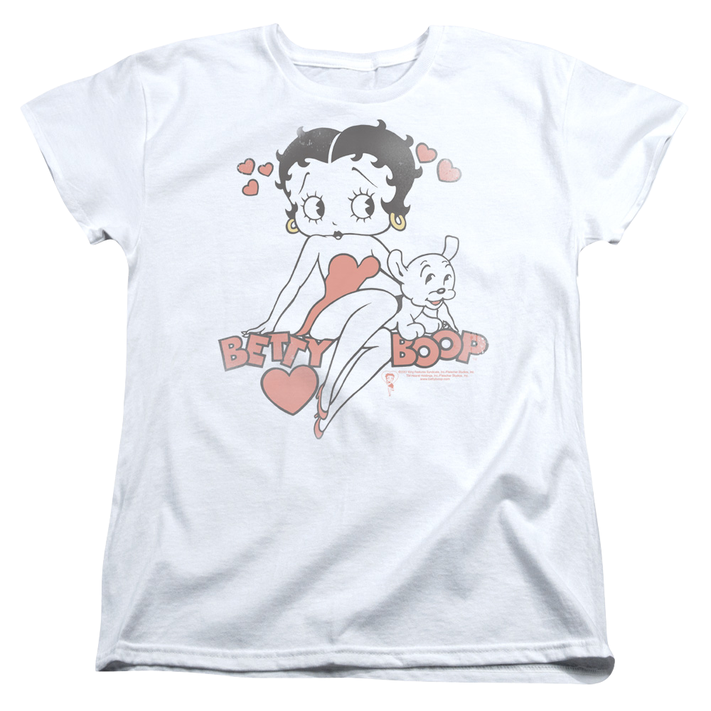 Betty Boop Classic With Pup - Women's T-Shirt Women's T-Shirt Betty Boop   
