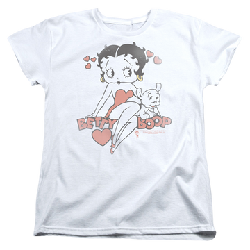 Betty Boop Classic With Pup - Women's T-Shirt Women's T-Shirt Betty Boop   