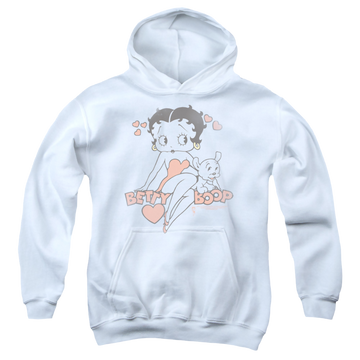 Betty Boop Classic With Pup - Youth Hoodie Youth Hoodie (Ages 8-12) Betty Boop   