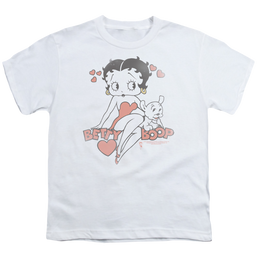 Betty Boop Classic With Pup - Youth T-Shirt Youth T-Shirt (Ages 8-12) Betty Boop   