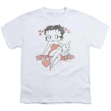 Betty Boop Classic With Pup - Youth T-Shirt Youth T-Shirt (Ages 8-12) Betty Boop   