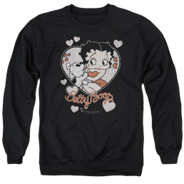 Betty Boop Classic Kiss - Men's Crewneck Sweatshirt Men's Crewneck Sweatshirt Betty Boop   