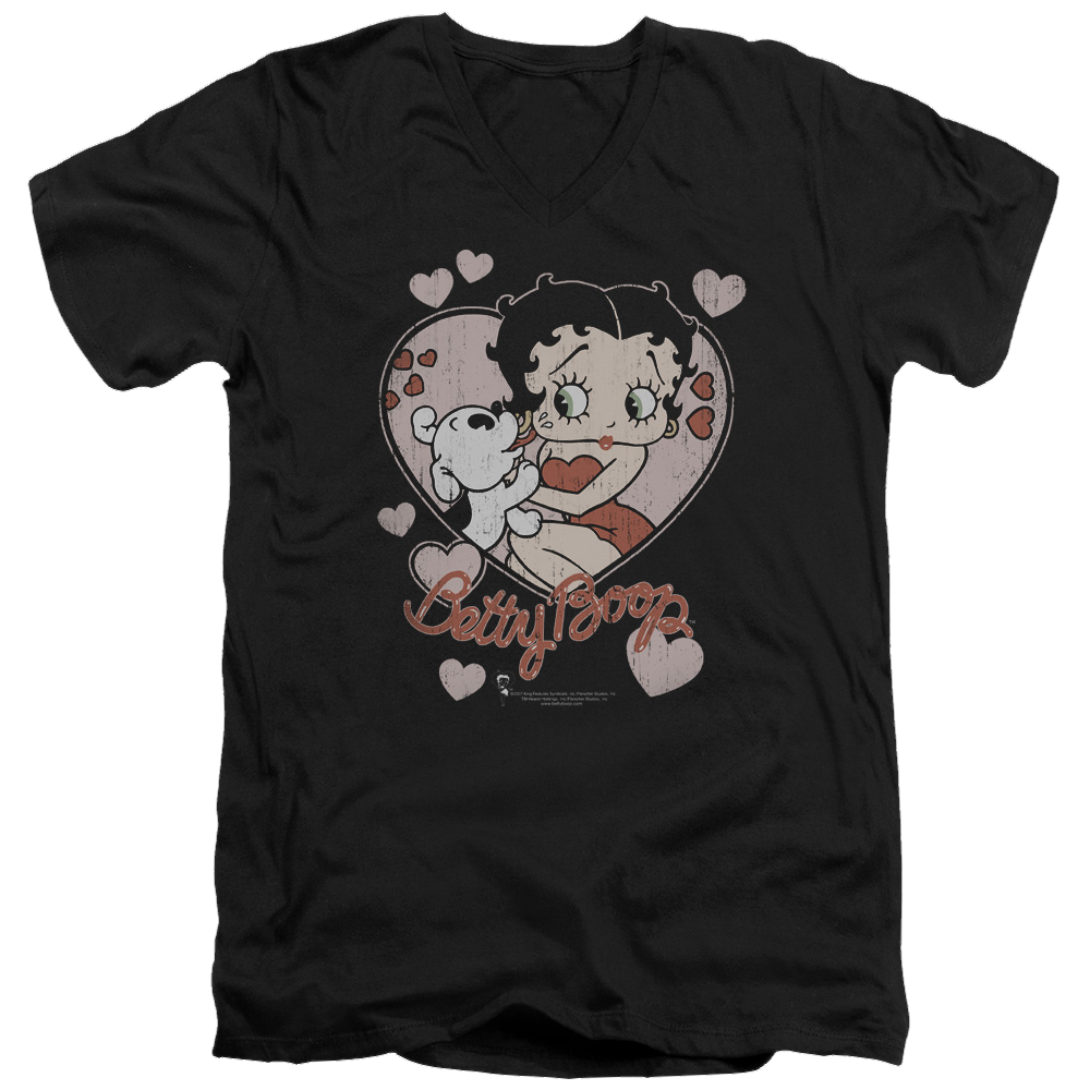 Betty Boop Classic Kiss - Men's V-Neck T-Shirt Men's V-Neck T-Shirt Betty Boop   