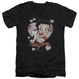 Betty Boop Classic Kiss - Men's V-Neck T-Shirt Men's V-Neck T-Shirt Betty Boop   