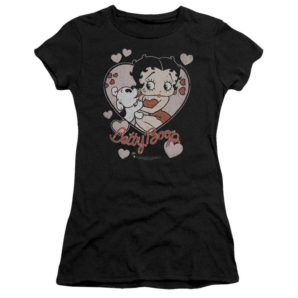 Betty Boop Classic Kiss - Juniors T-Shirt Juniors T-Shirt Betty Boop   